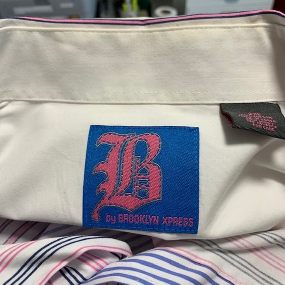 Brooklyn Xpress Pastel Stripe Dress Shirt - Picture 4 of 7